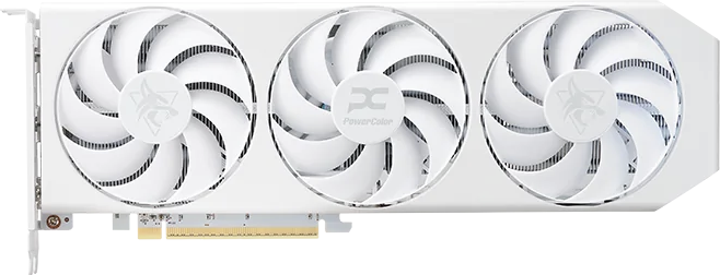 PowerColor Hellhound Spectral White AMD Radeon RX 9060 XT - Front