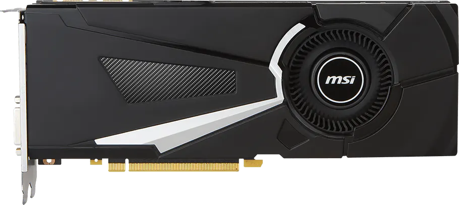 MSI GeForce GTX 1080 AERO OC - Front