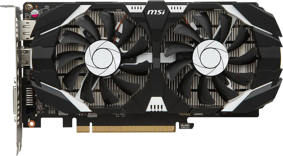 MSI GeForce GTX 1050 Ti 4GT OC - Front
