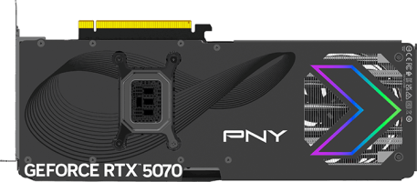 PNY GeForce RTX 5070 ARGB EPIC-X RGB Overclocked Triple Fan - Rear