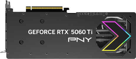 PNY GeForce RTX 5060 Ti EPIC-X RGB Overclocked Triple Fan - Rear