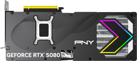 PNY GeForce RTX 5080 ARGB EPIC-X RGB Overclocked Triple Fan - Rear