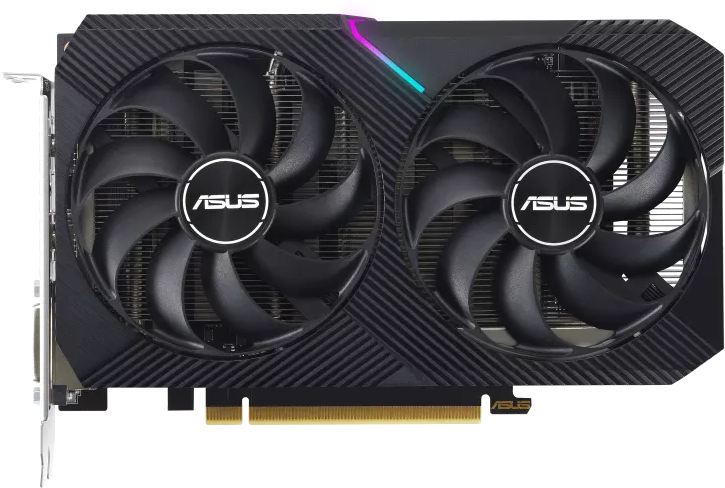 Asus Dual GeForce RTX 3050 V2 OC Edition - Front