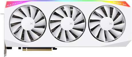 XFX Mercury AMD Radeon RX 9070XT OC White Gaming Edition with RGB - Front