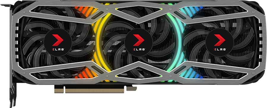PNY GeForce RTX 3070 XLR8 Gaming REVEL EPIC-X RGB Triple Fan Edition - Front