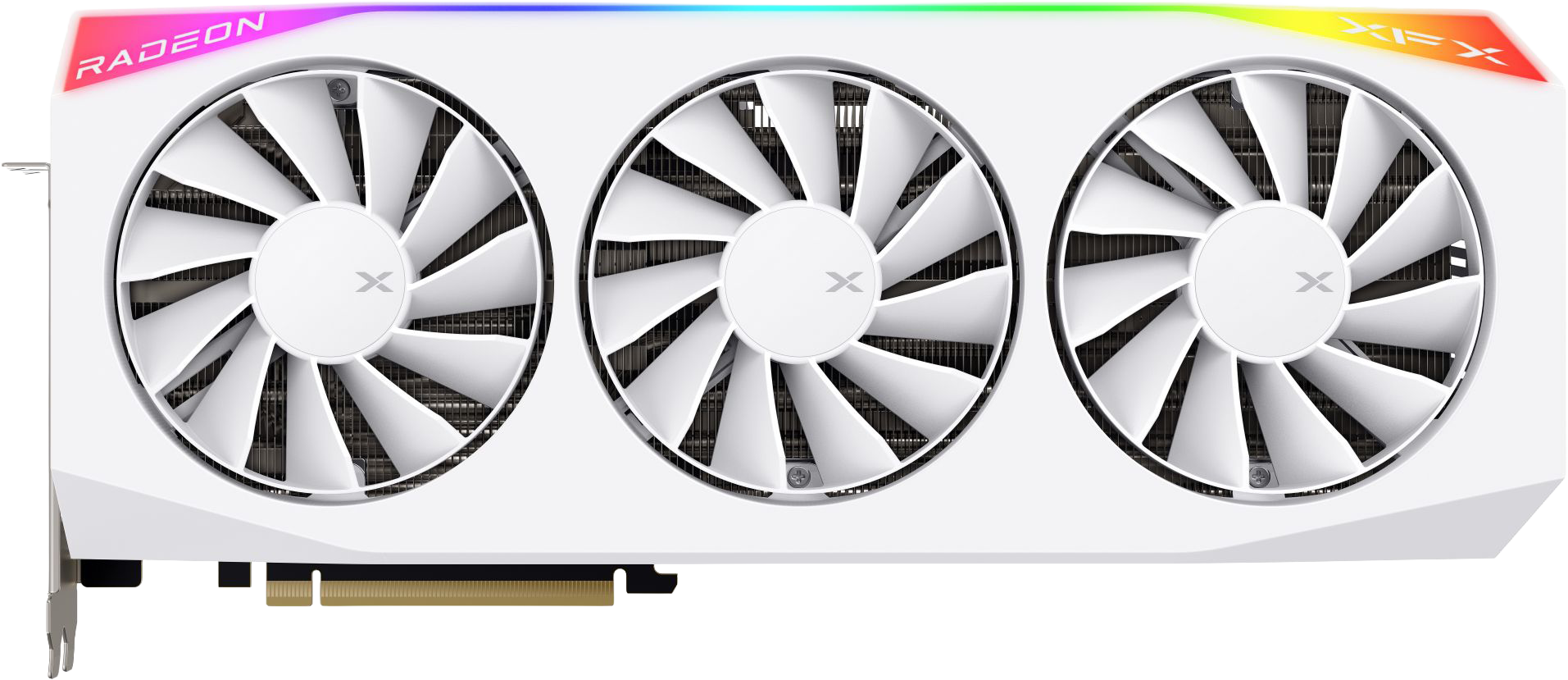 XFX Mercury AMD Radeon RX 9070XT OC White Gaming Edition with RGB - Front