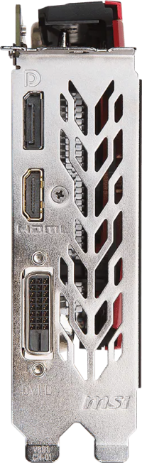 MSI GeForce GTX 1050 Ti GAMING X - Outputs