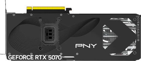 PNY GeForce RTX 5070 Overclocked Triple Fan - Rear