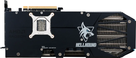 PowerColor Hellhound AMD Radeon RX 9070 GRE - Rear