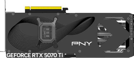 PNY GeForce RTX 5070 Ti Overclocked Triple Fan - Rear